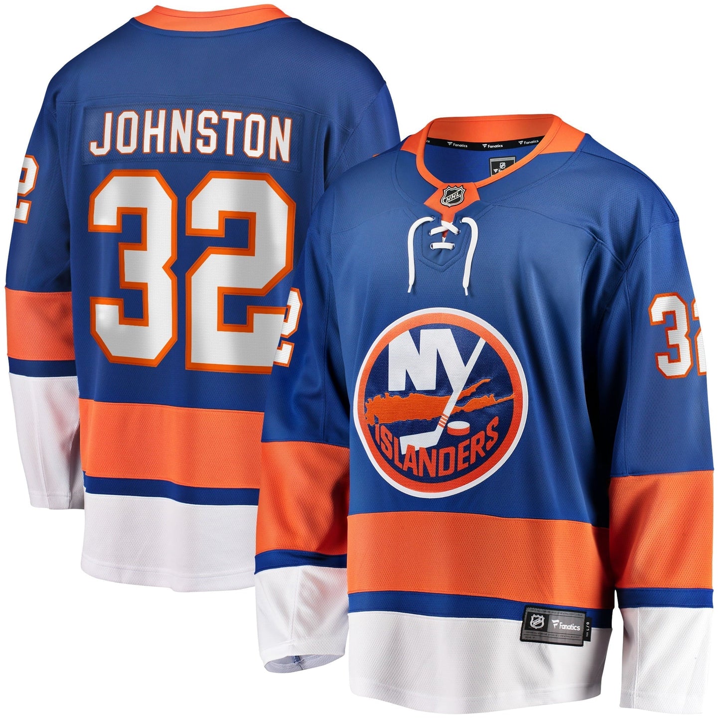 Men's Fanatics Branded Ross Johnston Royal New York Islanders Home Breakaway Player Jersey