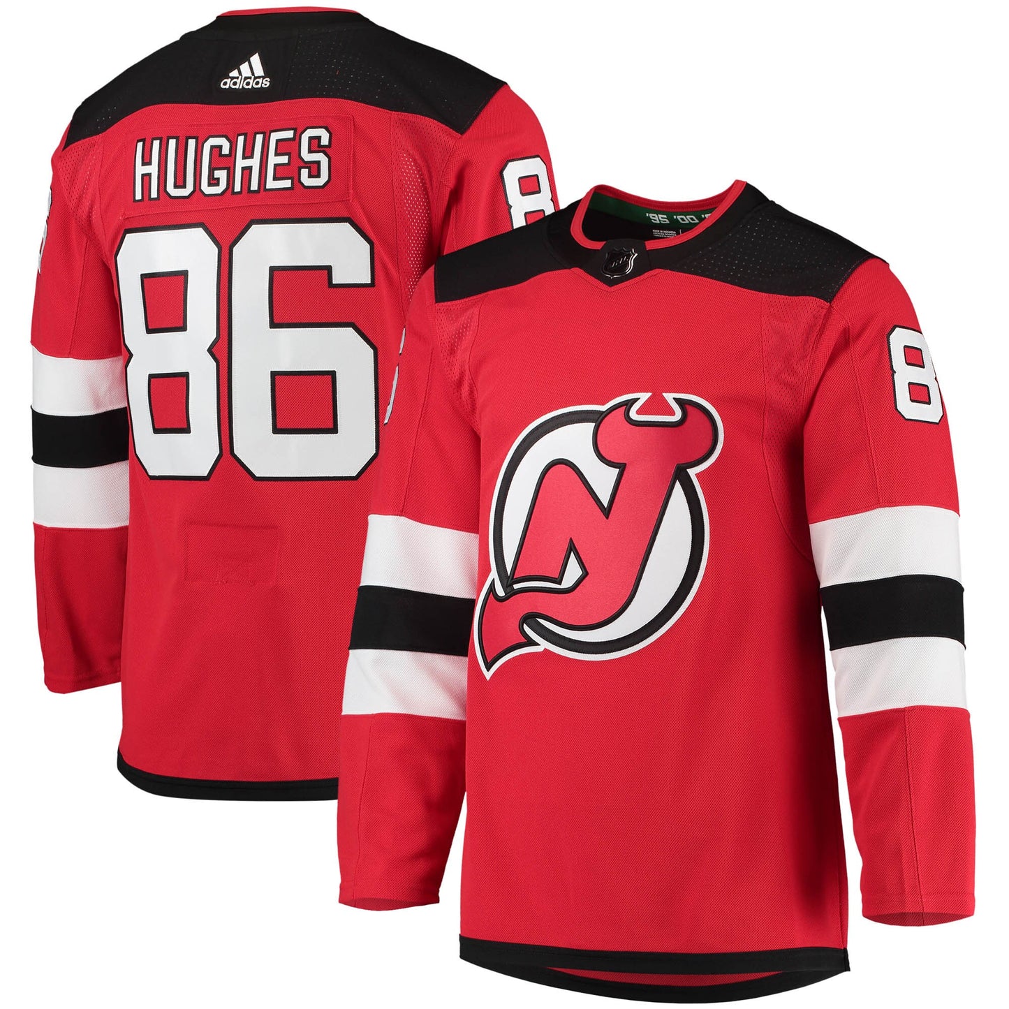 Jack Hughes New Jersey Devils adidas Home Primegreen Authentic Pro Player Jersey - Red