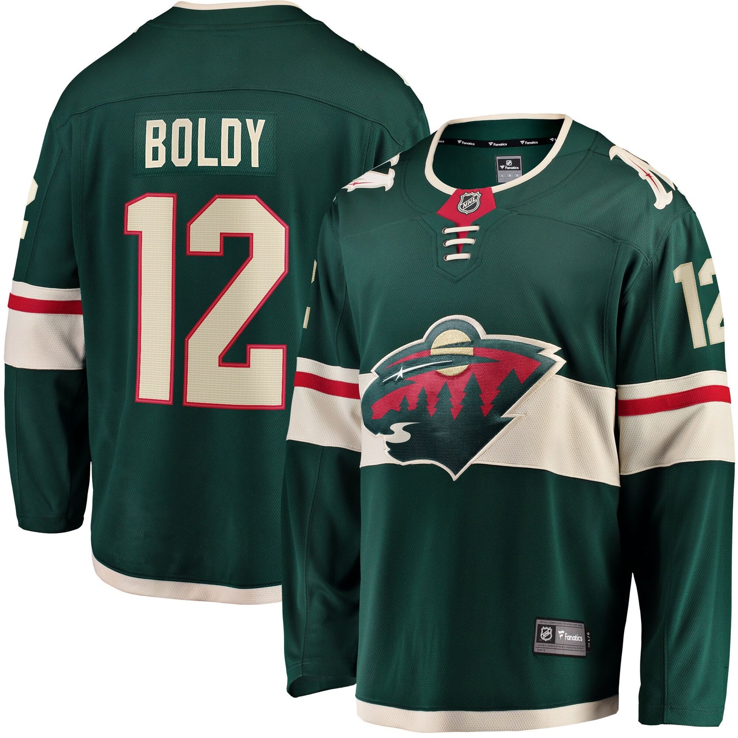 Matthew Boldy Minnesota Wild Fanatics Branded Home Breakaway Player Jersey - Green