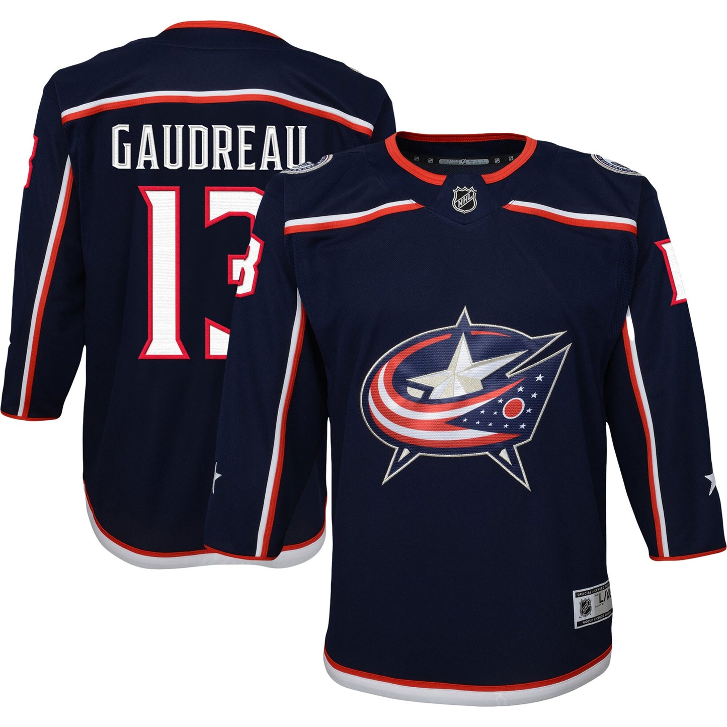 Johnny Gaudreau Columbus Blue Jackets Youth 2022/23 Premier Player Jersey - Navy