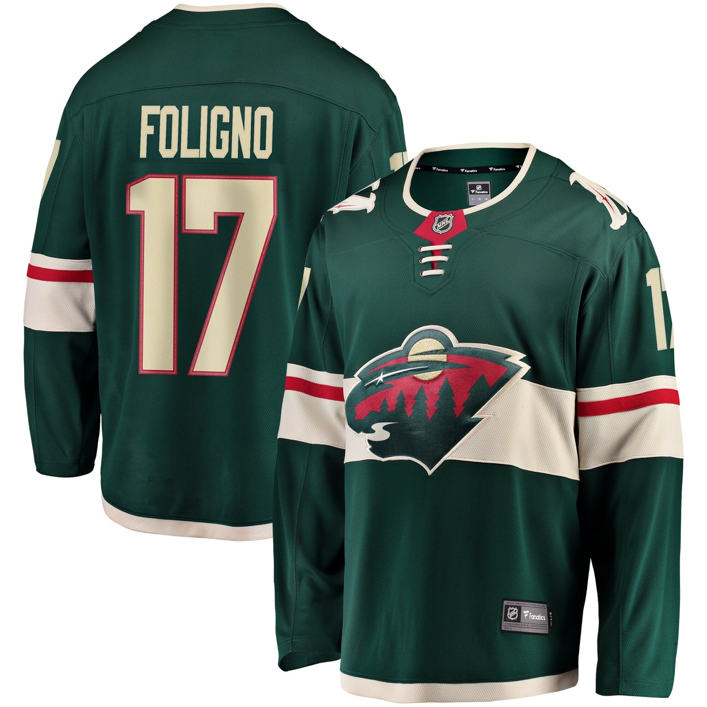 Marcus Foligno Minnesota Wild Fanatics Branded Breakaway Jersey - Green