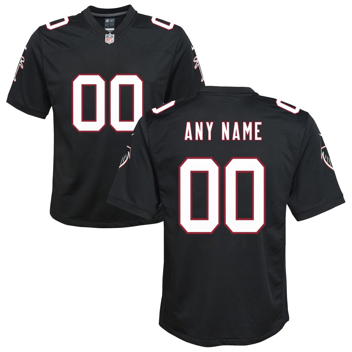 Atlanta Falcons Nike Youth Throwback Custom Game Jersey - Black