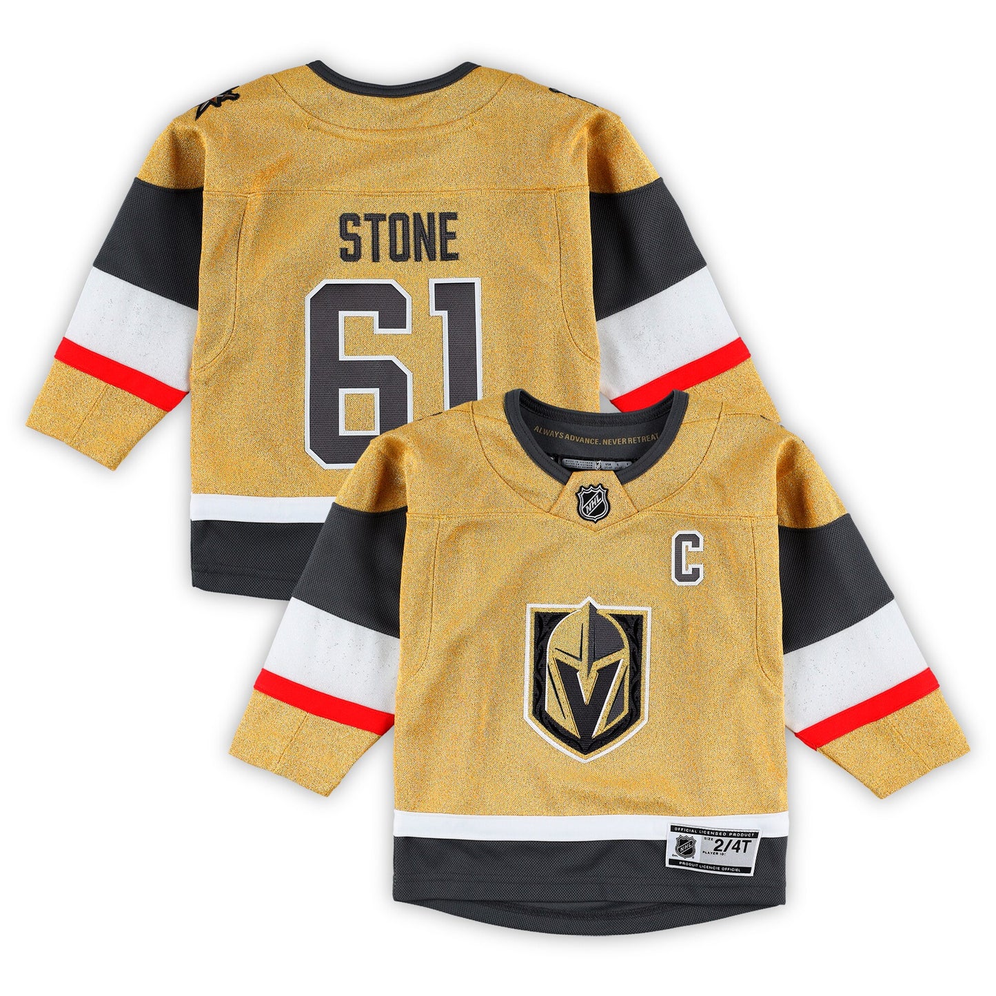 Mark Stone Vegas Golden Knights Toddler Captain Patch Home Premier Player Jersey - Gold