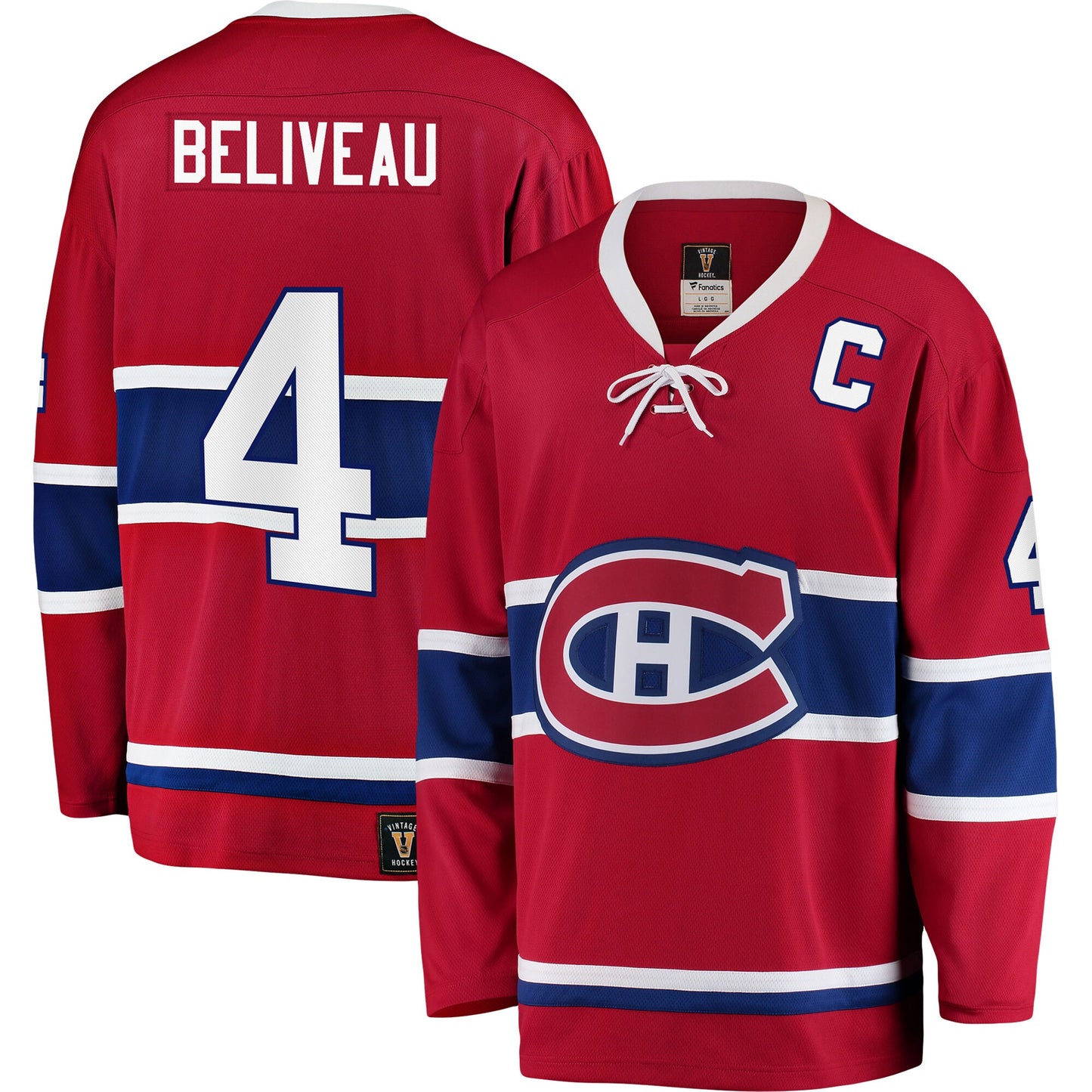 Jean Beliveau Montreal Canadiens Fanatics Branded Premier Breakaway Retired Player Jersey - Red