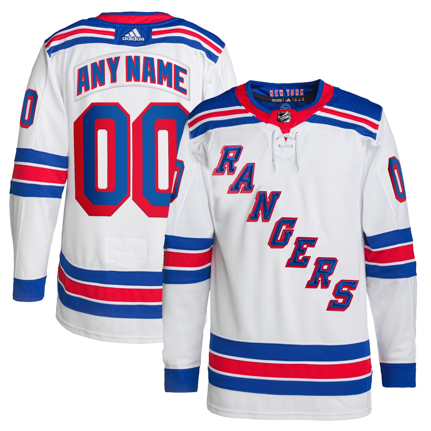 New York Rangers adidas Away Primegreen Authentic Pro Custom Jersey - White