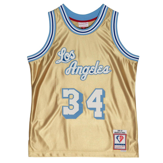 75th Anniversary Gold Swingman Shaquille O'Neal Los Angeles Lakers 1996-97 Jersey