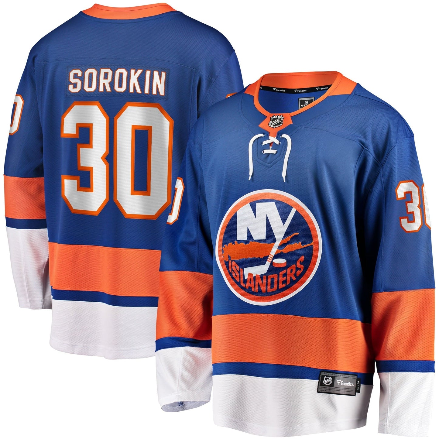 Men's Fanatics Branded Ilya Sorokin Royal New York Islanders Home Breakaway Player Jersey