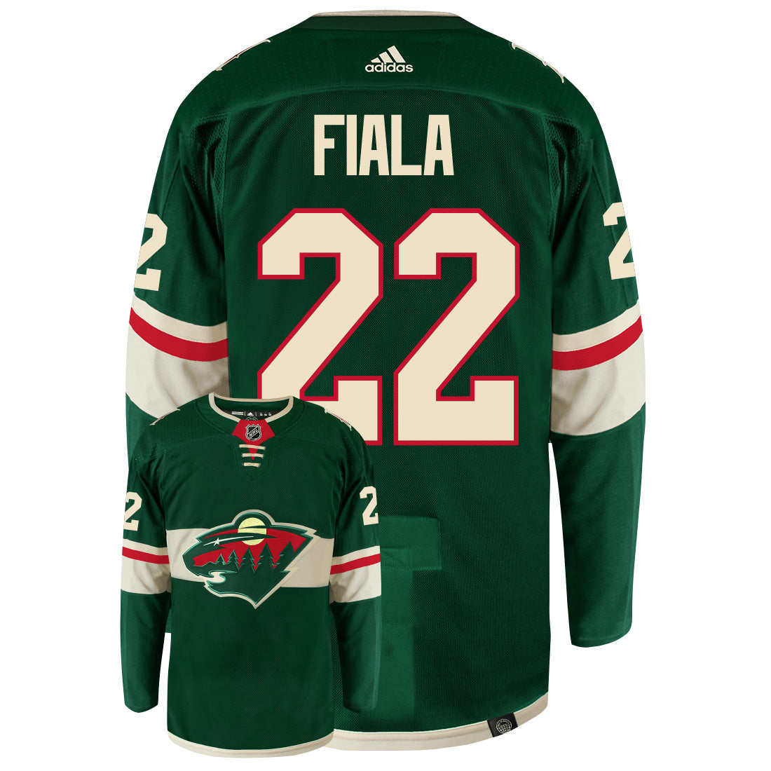 Kevin Fiala Minnesota Wild Adidas Primegreen Authentic NHL Hockey Jersey