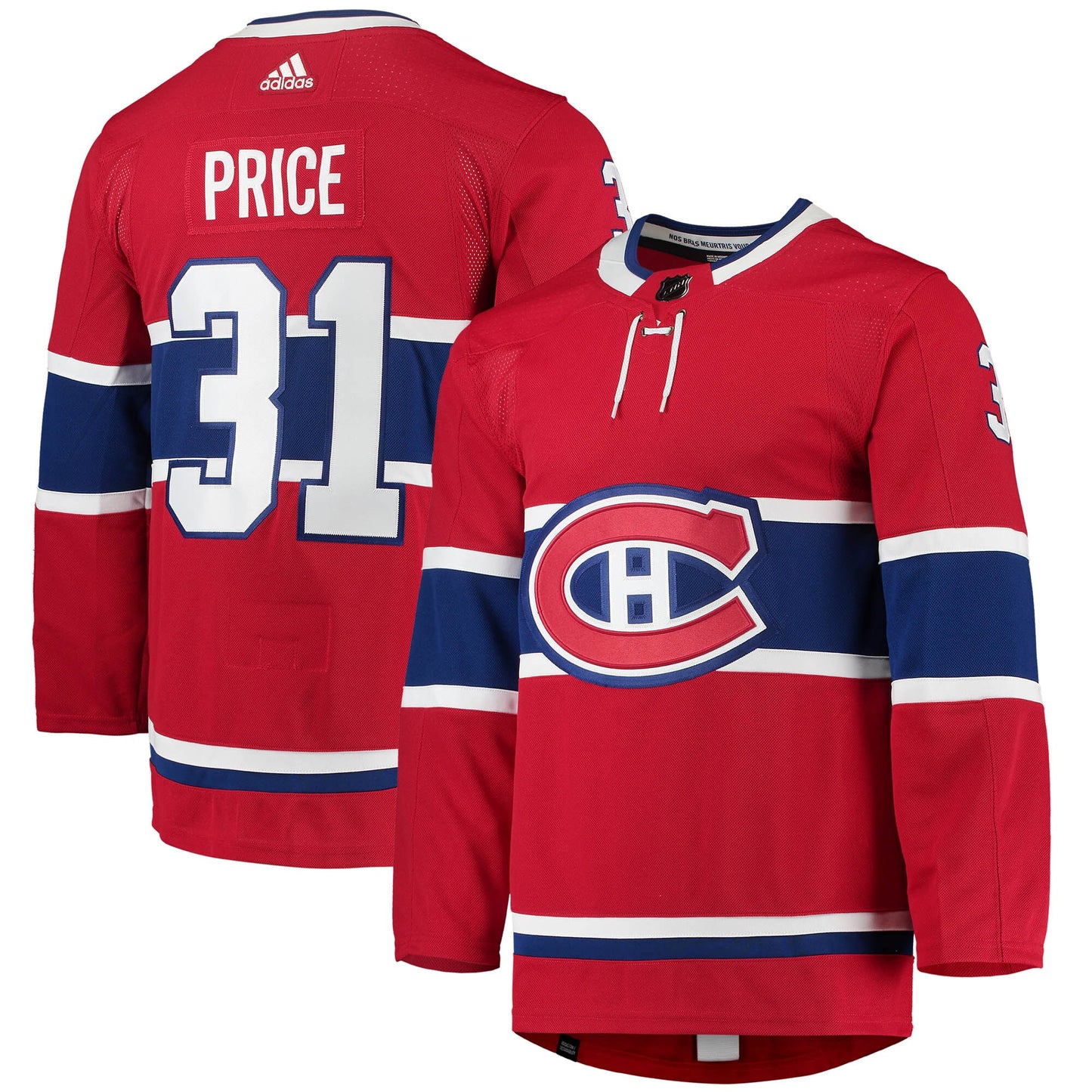 Carey Price Montreal Canadiens adidas Home Primegreen Authentic Pro Player Jersey - Red
