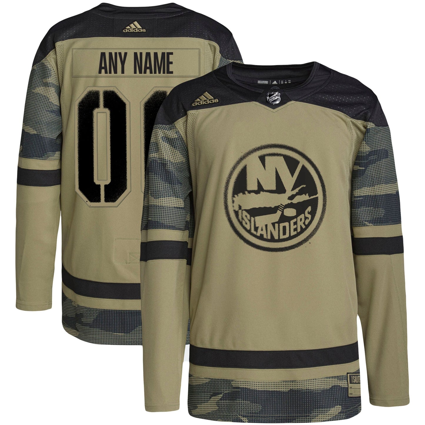 New York Islanders adidas Military Appreciation Team Authentic Custom Practice Jersey - Camo
