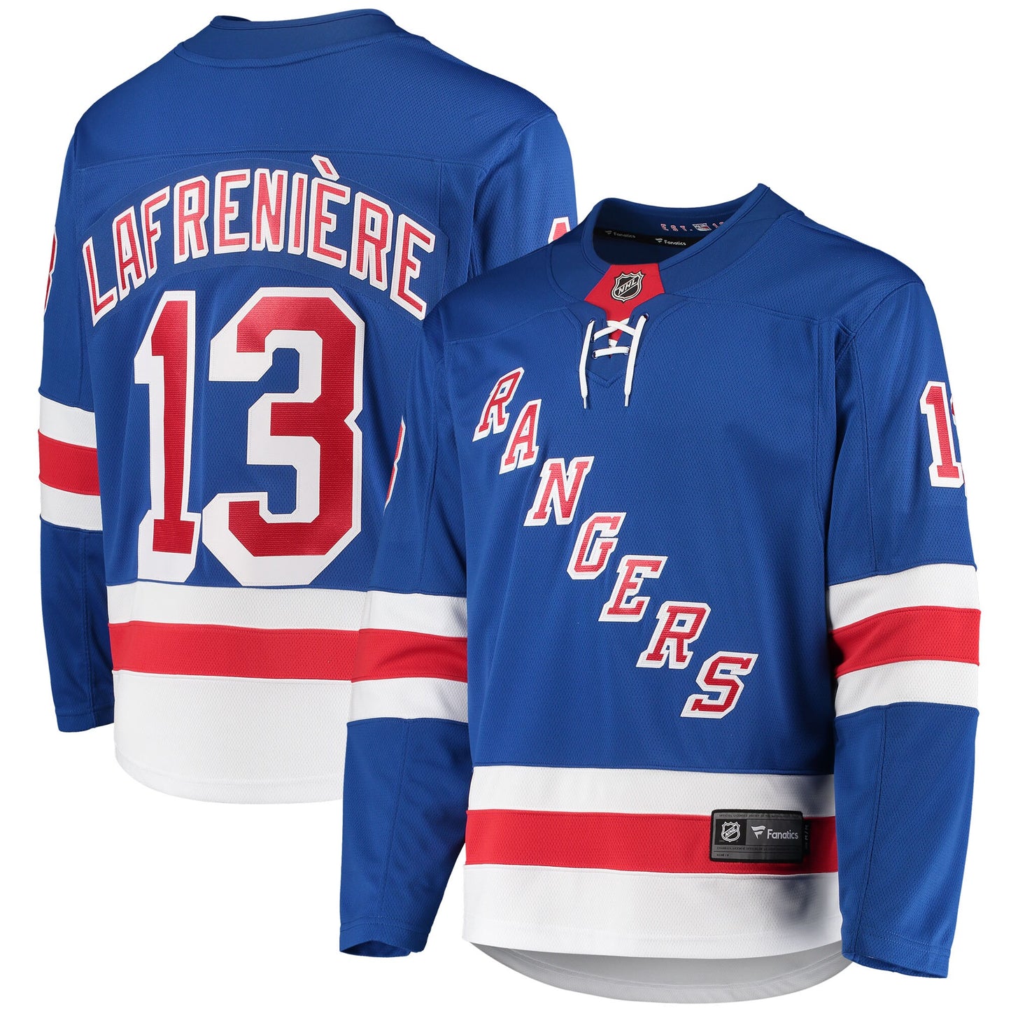 Alexis Lafreniere New York Rangers Fanatics Branded Premier Breakaway Player Jersey - Blue