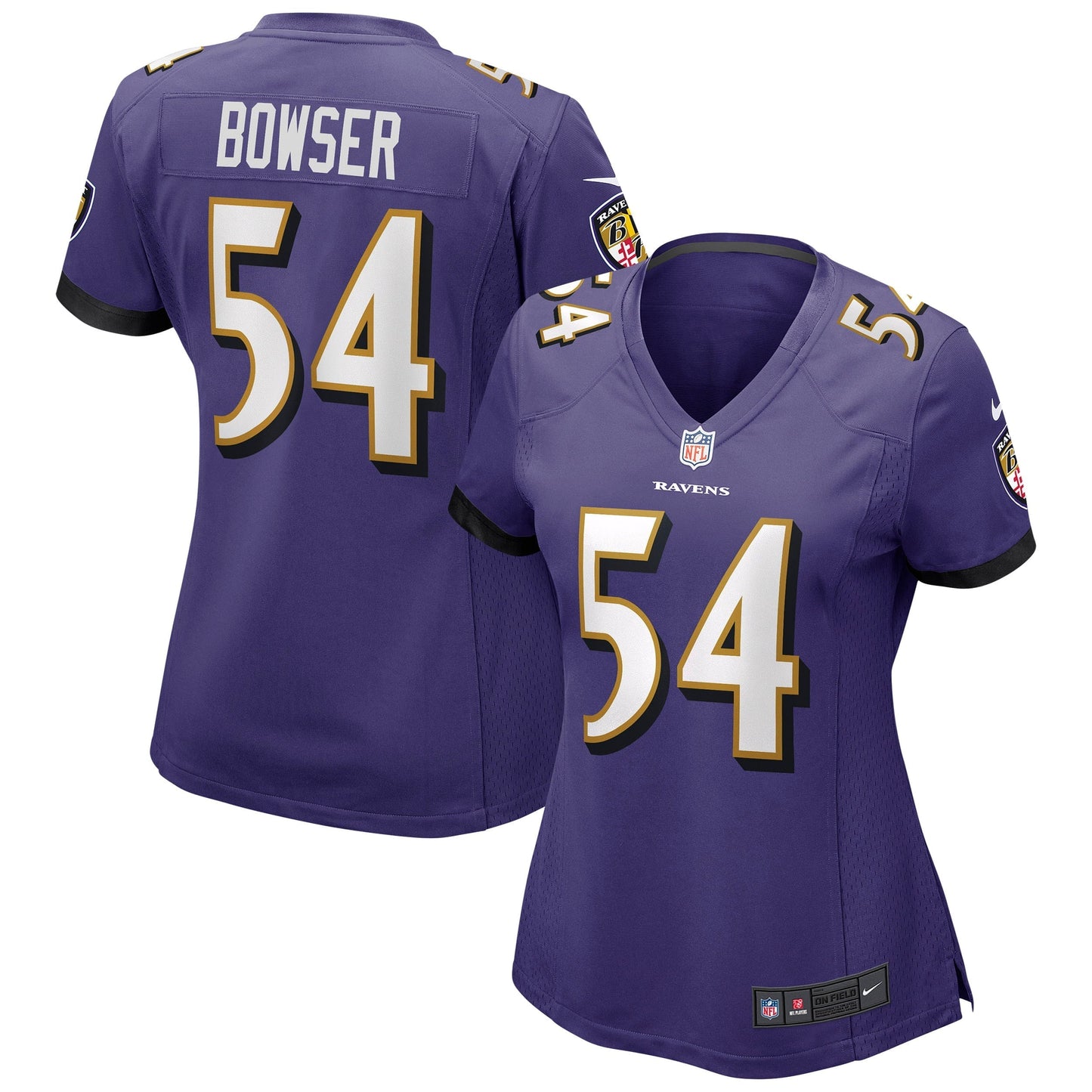 Women's Nike Tyus Bowser Purple Baltimore Ravens Game Jersey