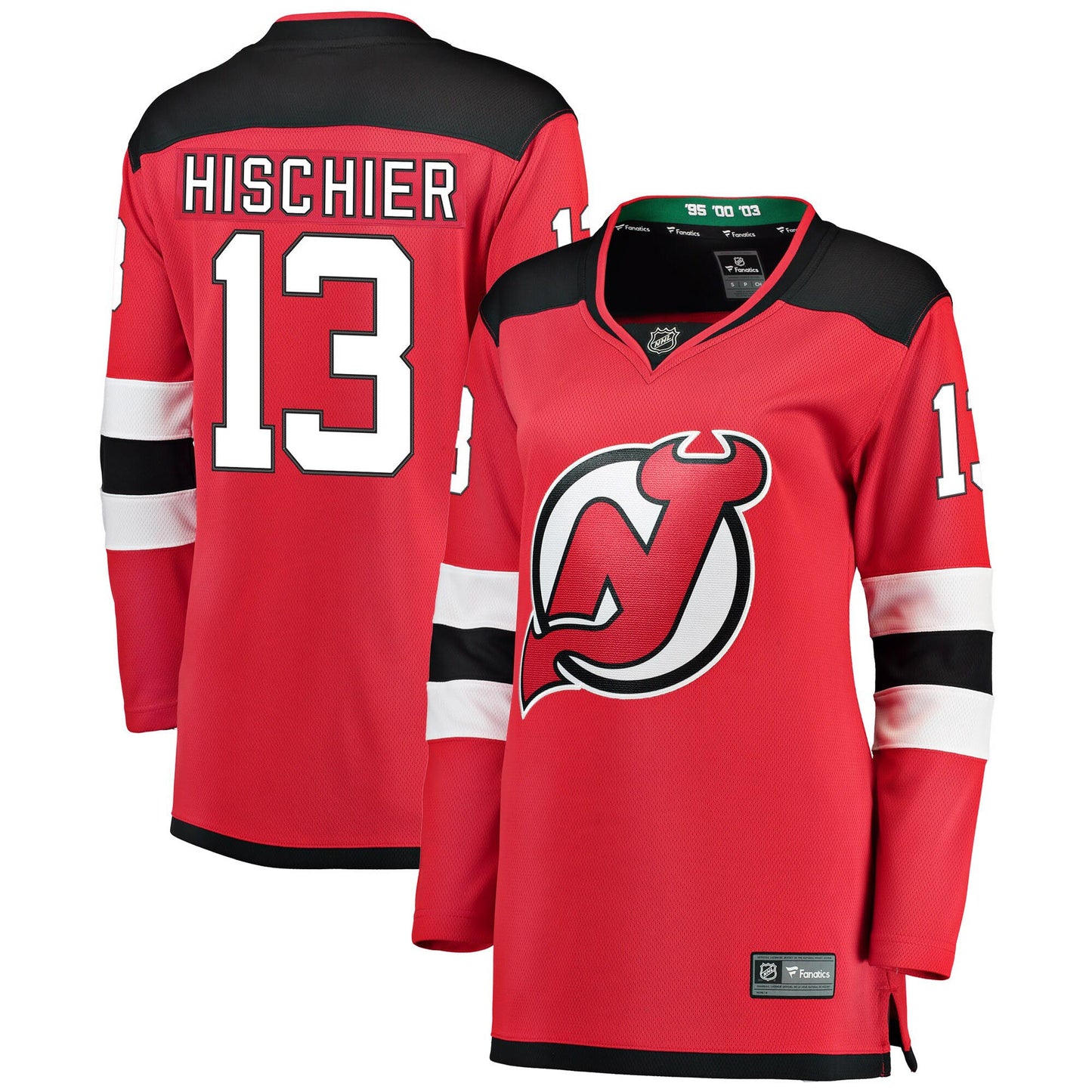 Nico Hischier New Jersey Devils Fanatics Branded Women's Breakaway Home Player Jersey - Red