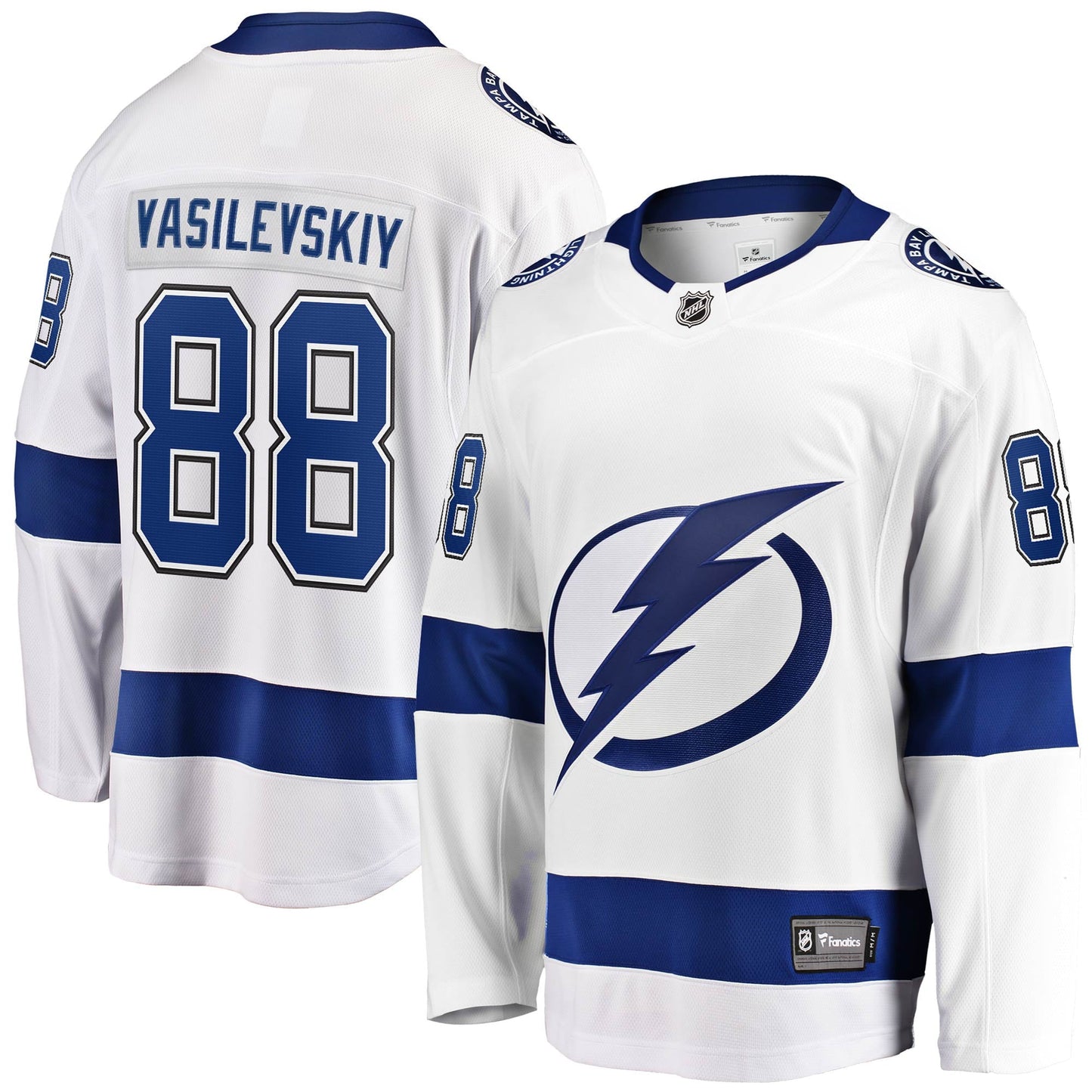 Men's Fanatics Branded Andrei Vasilevskiy White Tampa Bay Lightning Away Premier Breakaway Player Jersey