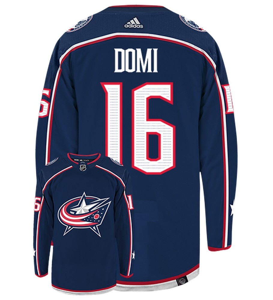 Max Domi Columbus Blue Jackets Adidas Primegreen Authentic NHL Hockey Jersey