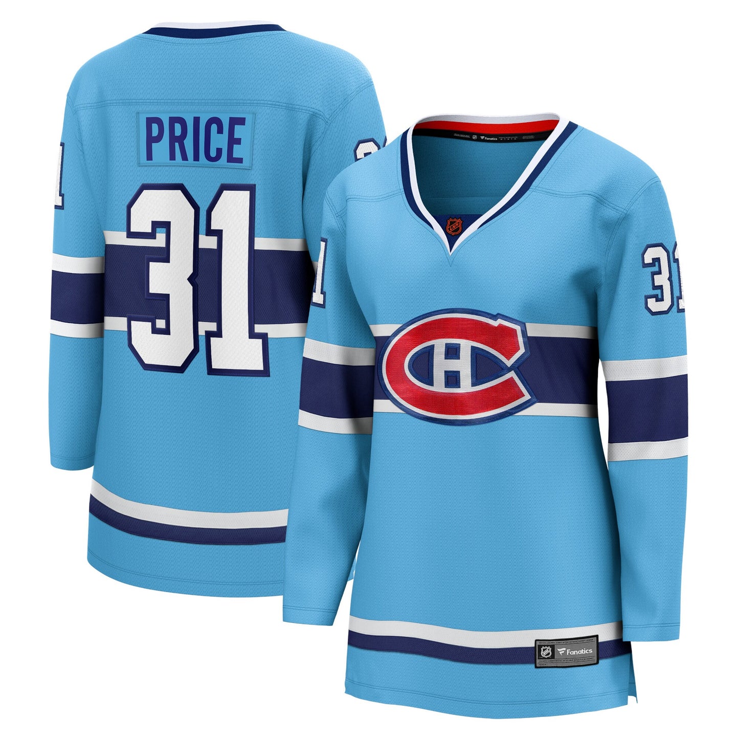 Carey Price Montreal Canadiens Fanatics Branded Women's Special Edition 2.0 Breakaway Player Jersey - Light Blue