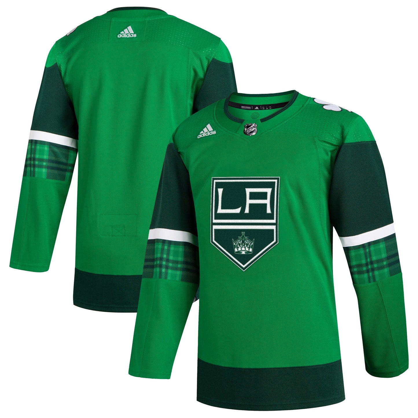 Los Angeles Kings adidas 2023 St. Patrick's Day Primegreen Authentic Jersey - Kelly Green