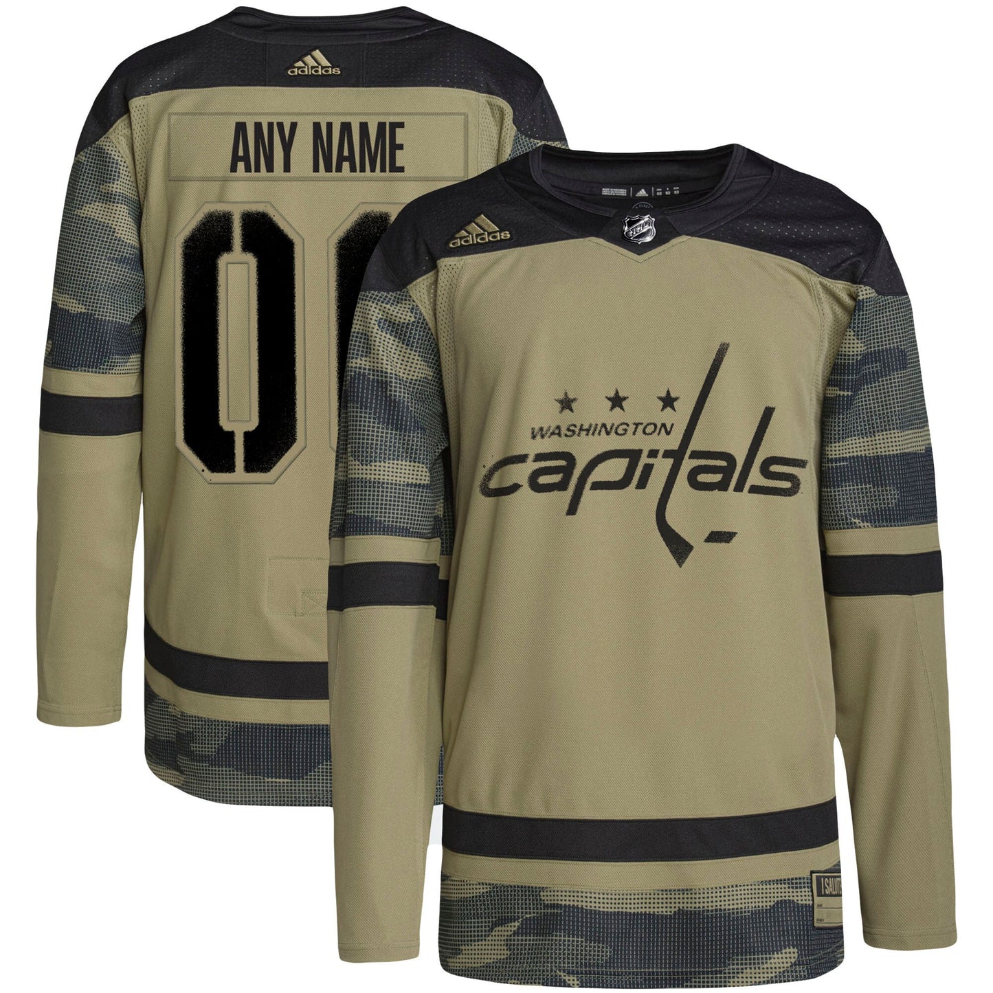Washington Capitals adidas Military Appreciation Team Authentic Custom Practice Jersey - Camo