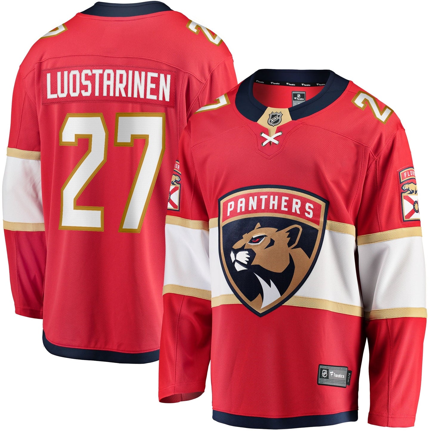 Men's Fanatics Branded Eetu Luostarinen Red Florida Panthers Home Breakaway Player Jersey