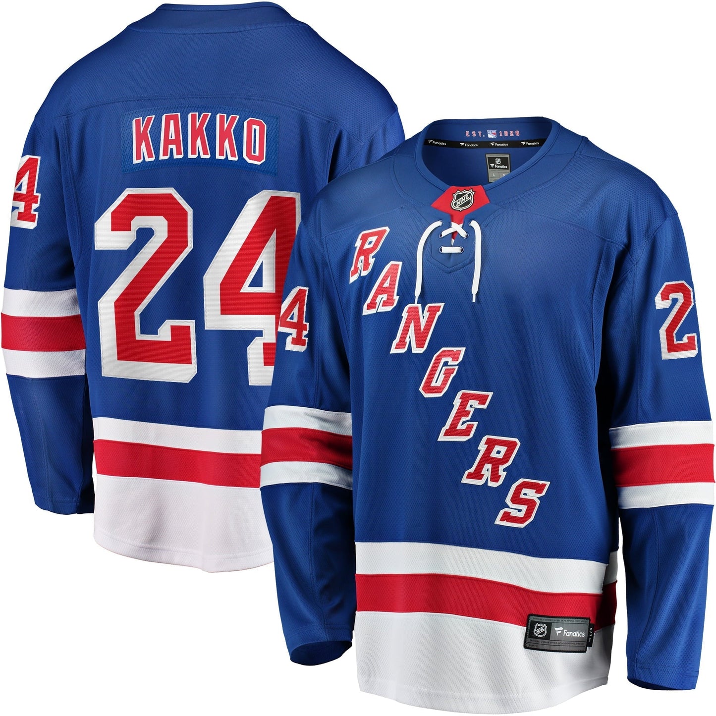 Men's Fanatics Branded Kaapo Kakko Blue New York Rangers Home Premier Breakaway Player Jersey