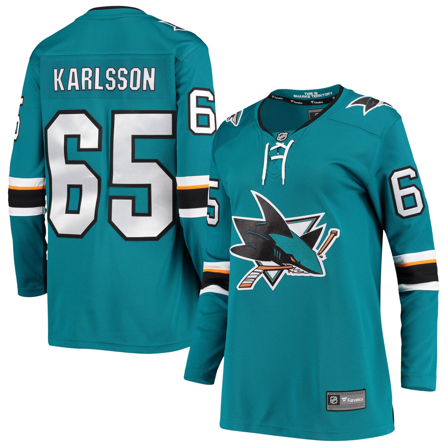Erik Karlsson San Jose Sharks Fanatics Branded Women's Breakaway Home Player Jersey - Teal