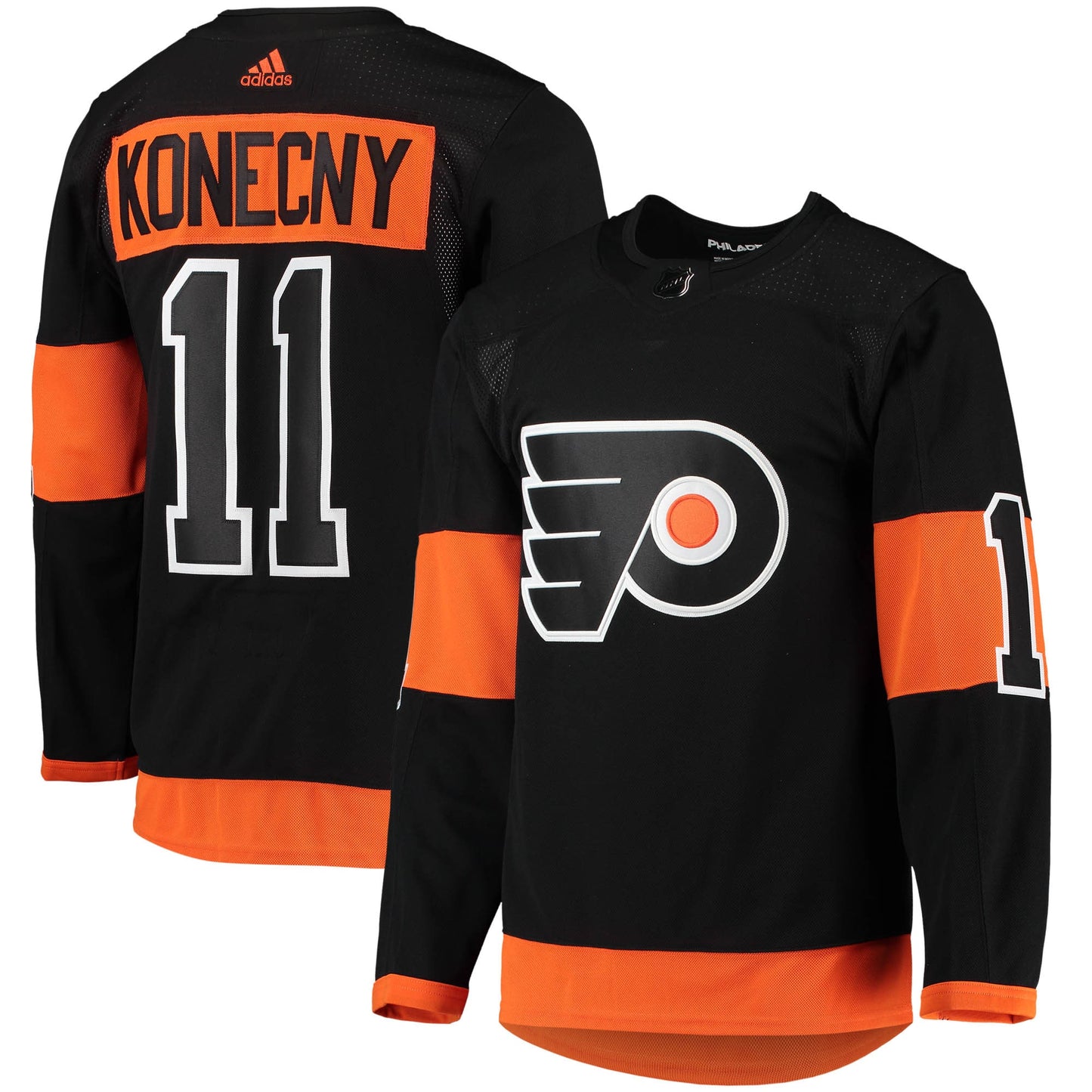 Travis Konecny Philadelphia Flyers adidas Alternate Primegreen Authentic Pro Player Jersey - Black